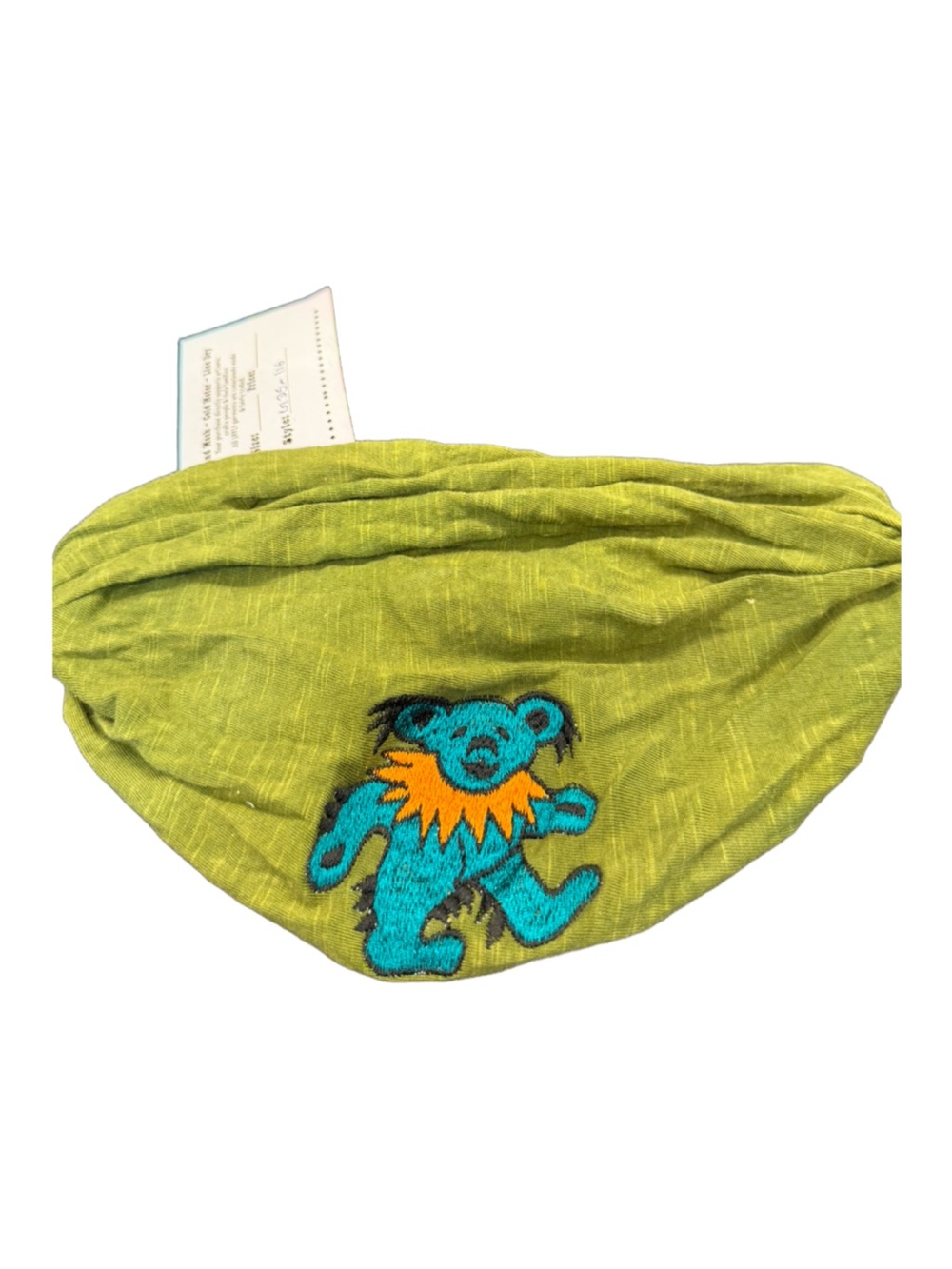 Green Bear Headband with elastic back